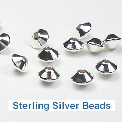 Brushed Sterling Silver Beads, 13mm Coin Beads, Flat Beads 3 pcs