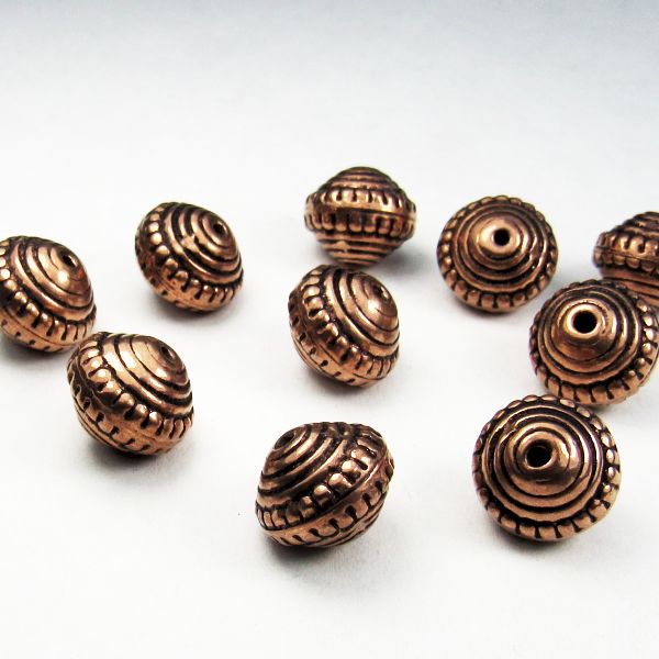 Genuine Copper 11mm Bicone Beads 10 pcs. GC-324-A