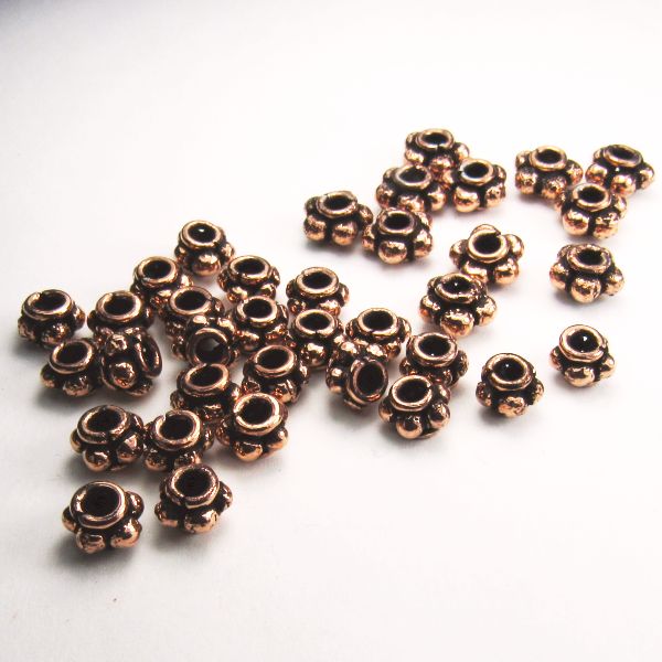 Genuine Copper Spacer Beads 6mm or 8mm GC-391