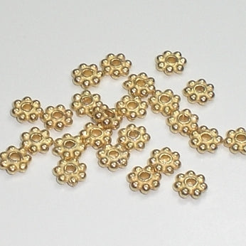 5mm Gold Vermeil Daisy Spacer 30 pcs. GV-118