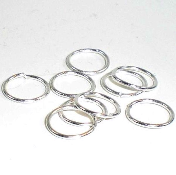 Closed 8mm Sterling Silver Jump Rings 21 Gauge 10 pcs. JR-101-B