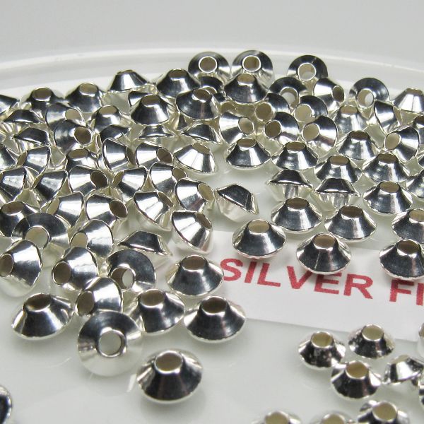 Silver Filled Rombo Bicone Beads 4, 5 or 6mm Choose Your Size 20 pcs. SF-303