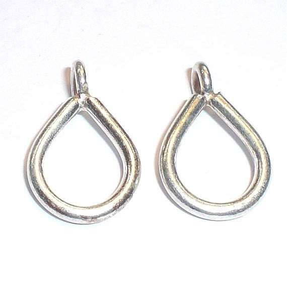 Fine Silver Charms Karen Hill Tribe Thai Silver 2 pcs. HT-288