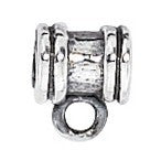 Sterling Silver Leather Cord Bails 6mm 2 pcs. B-101