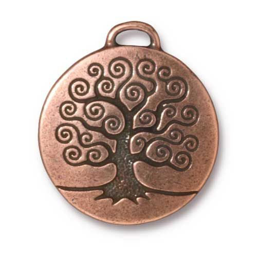 Tree Of Life Pendants Antiqued Fine Silver or Copper Finish TierraCast 2 pcs. 94-2304