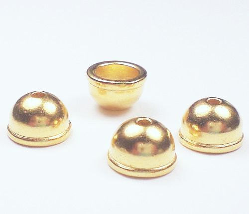 Classic Dome Cap Viking Knit Bright Rhodium, Gold or Copper Finish TierraCast 6 pcs 94-5734