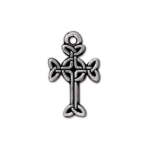 Medium Celtic Cross Charm Fine Silver or 22k Gold Finish TierraCast 4 pcs. 94-2193-12