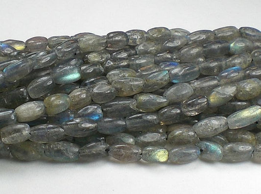 Blue Flash Labradorite Beads Rice Beads Full Strand