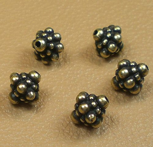 8mm Brass Oxide, Blackened Pewter or Copper Finish Pamada Bead TierraCast 5 pcs. 94-5677