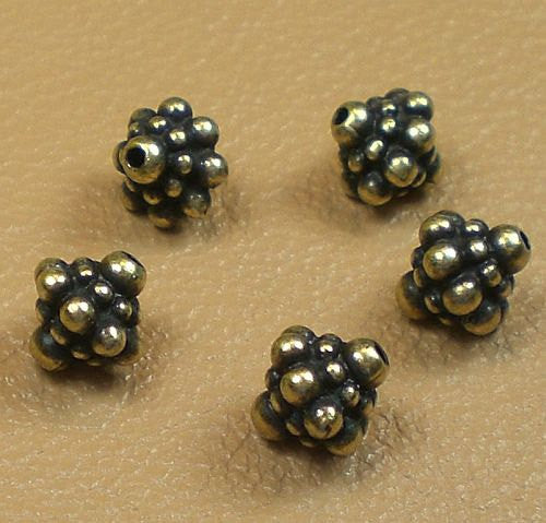8mm Brass Oxide, Blackened Pewter or Copper Finish Pamada Bead TierraCast 5 pcs. 94-5677