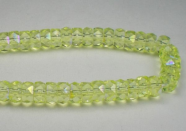 Czech Crystal Rondelle Beads Faceted JONQUIL AB Spacer Bead 3x6 Jablonex Preciosa 60 pcs.