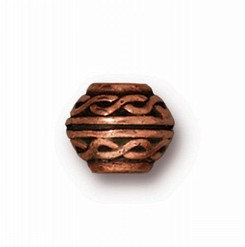 TierraCast 8mm Fine Silver Finish Celtic Large Hole Beads 5 pcs. 94-5506