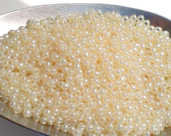 Beige-Ivory Lt. Silk TOHO Round 11/0 Japanese Seed Beads Ivory Seed Bead 15 grams T269-11