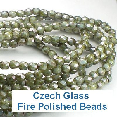 Czech Glass Round Fire Polished Beads