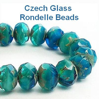 Czech Glass Rondelle Beads