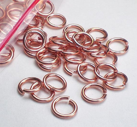 Open Solid Copper Jump Ring 7mm 16 Gauge Heavy Jump Ring GC-309-A