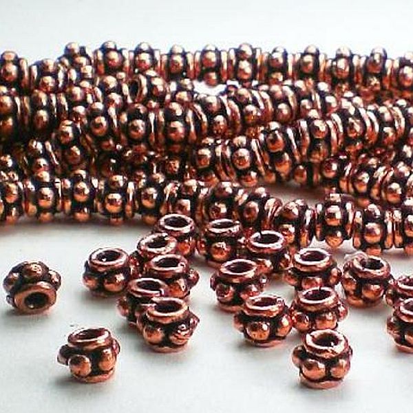 5mm Genuine Copper Spacer Beads 40 pcs. GC-293