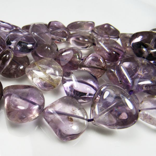 Purple Amethyst Teardrop Gemstone Beads