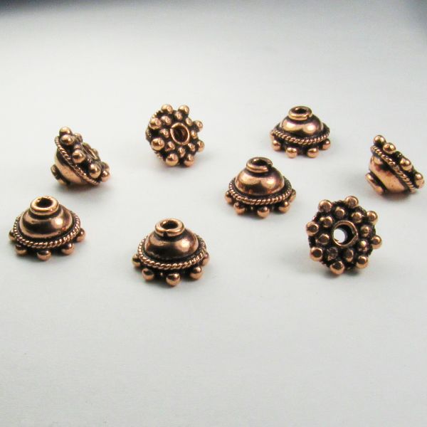 Incredible Genuine Copper Beads 15mm Focal Beads Large Hole Beads 3 pcs. GC-356