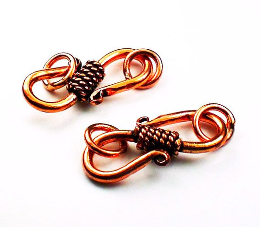 Genuine Copper S-Clasp 26mm 3 Sets GC-214