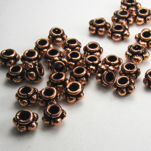 Genuine Copper Spacer Beads 6mm or 8mm GC-391