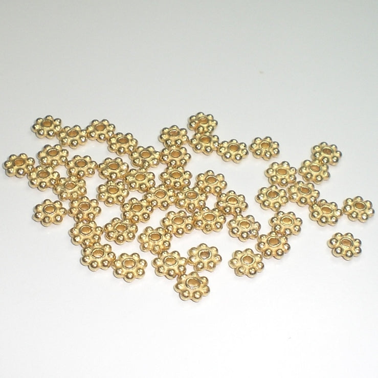 5mm Gold Vermeil Daisy Spacer 30 pcs. GV-118