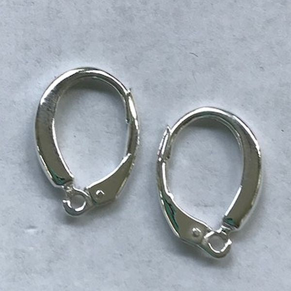 Thick Sterling Silver Leverback Earrings E-114