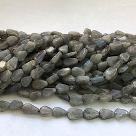 Blue Flash Labradorite Beads Labradorite Tear Drop Beads Full Strand