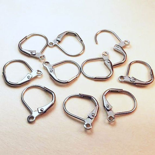 Stainless Steel Leverback Earring Findings HypoAllergenic