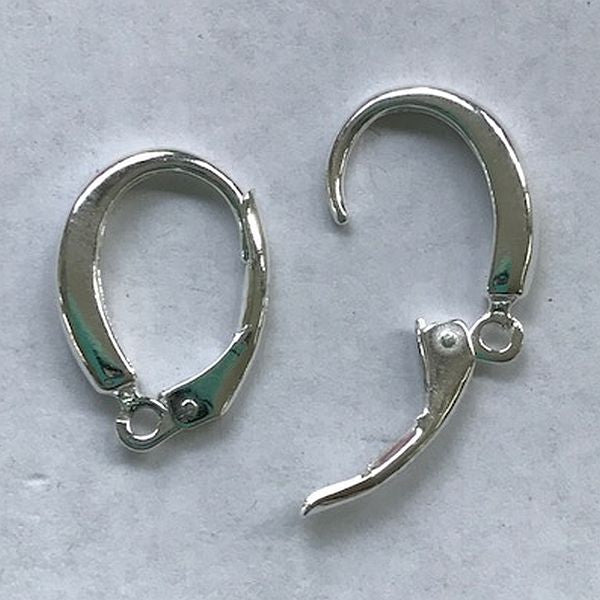 Thick Sterling Silver Leverback Earrings E-114