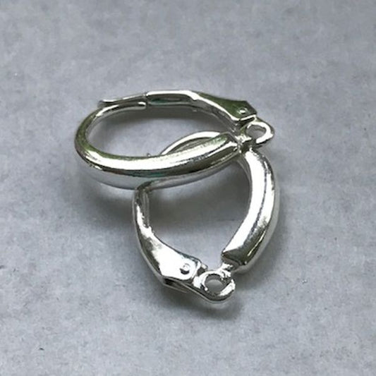 Thick Sterling Silver Leverback Earrings E-114