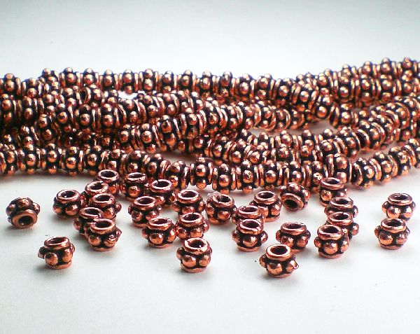 5mm Genuine Copper Spacer Beads 40 pcs. GC-293