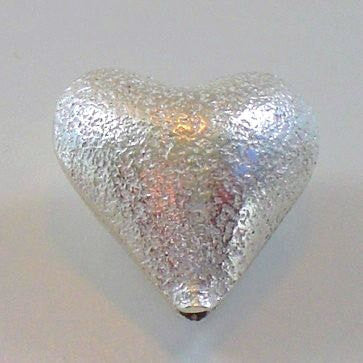 19mm Large Shiny Puffed Heart Bead Hill Tribe Fine Silver Bead HT-114 - Royal Metals Jewelry Supply