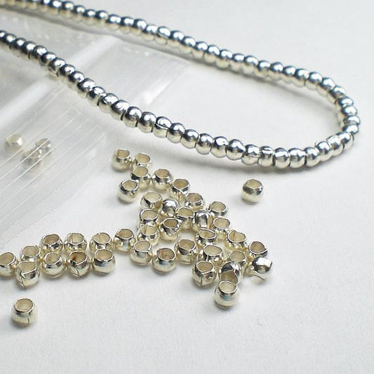 2.5mm Spacer Bead Karen Hill Tribe Fine Silver Rondelle Beads 50 pcs HT-298 - Royal Metals Jewelry Supply