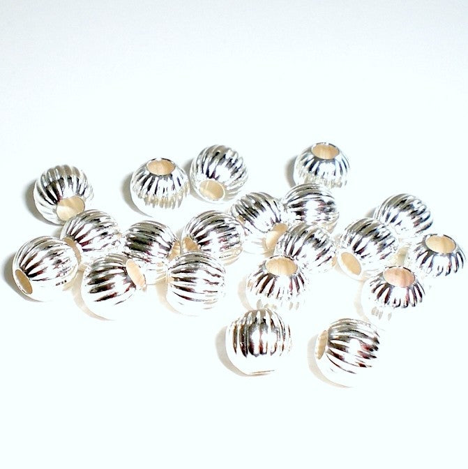 5mm Corrugated Sterling Silver Round Spacer Bead 20 pcs. S-121 - Royal Metals Jewelry Supply