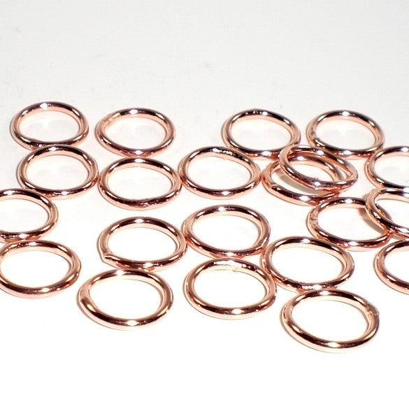 8mm Genuine Copper Closed Jump Rings 40 pcs. GC-128