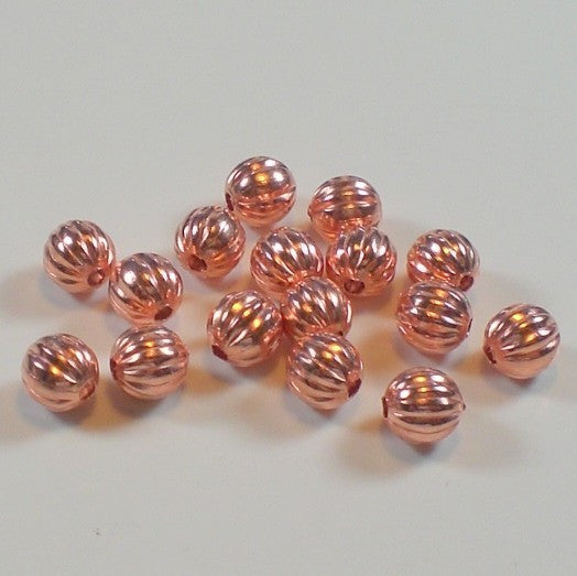 3.2mm Corrugated Genuine Copper Round Spacer Beads 144 pcs. GC-196 - Royal Metals Jewelry Supply
