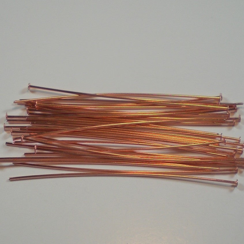 Pure Copper Head Pins  2 in. 50mm 22ga 100 or 500 pcs. GC-133