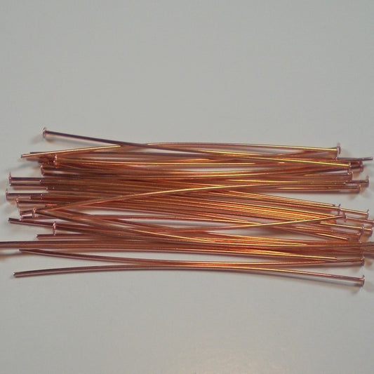Pure Copper Head Pins  2 in. 50mm 22ga 100 or 500 pcs. GC-133