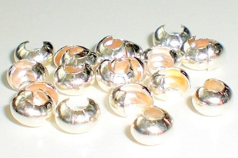 4mm Sterling Silver Crimp Covers 20 pcs M108 - Royal Metals Jewelry Supply