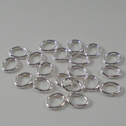 Oval Jump Rings Open 4x5mm Sterling Silver Jump Ring 30 pcs. M-103