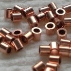 2mm Genuine Copper Crimp Tubes Beads 100 GC-106 - Royal Metals Jewelry Supply