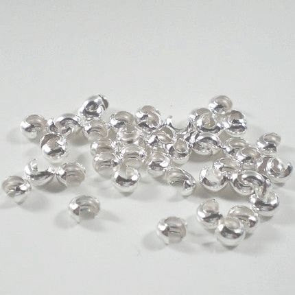 3mm Crimp Covers Sterling Silver 50 pcs. M-101 - Royal Metals Jewelry Supply