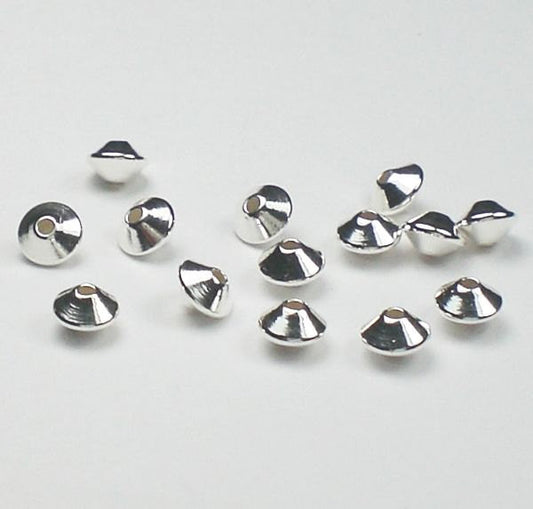 Sterling Silver Beads 4.7mm Rombo Bicone S-141