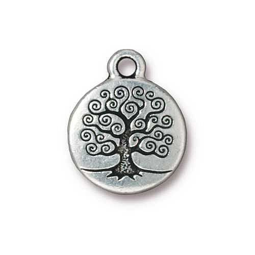 Tree of Life Charms Fine Silver or Copper Finish TierraCast 4 pcs. 94-2303