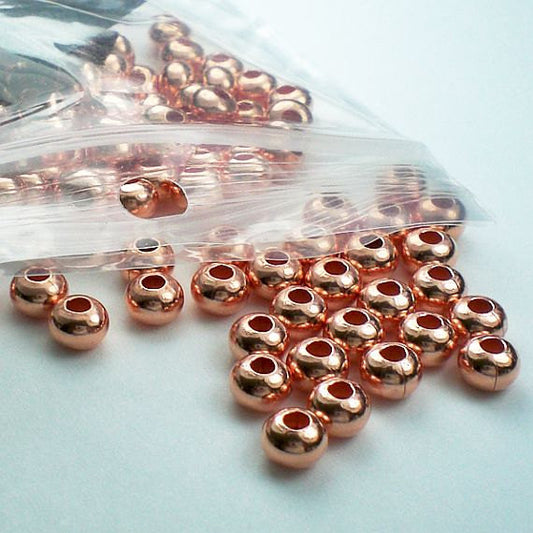 4.8mm Genuine Copper Rondelle Beads 144 pcs. GC-186 - Royal Metals Jewelry Supply