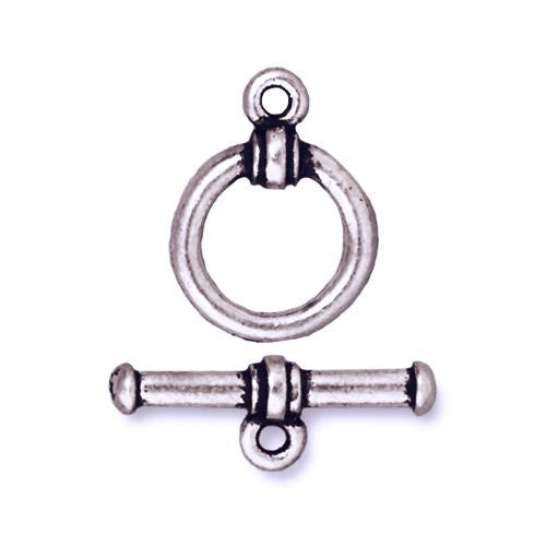 Bar & Ring Toggle Clasp Sets Rhodium or Blackened Pewter Finish TierraCast 2 Sets 94-6016
