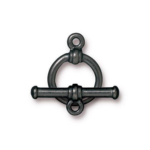 Bar & Ring Toggle Clasp Sets Rhodium or Blackened Pewter Finish TierraCast 2 Sets 94-6016