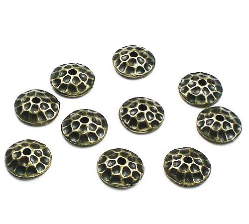 8mm Hammertone Bead Caps Choose Your Finish TierraCast 10 pcs. 94-5662