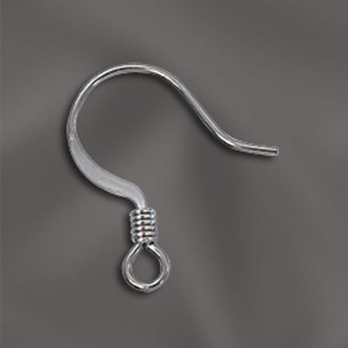 Stainless Steel Ear Wires with Coil 20 Pairs (40 pieces) Hypo Allergenic